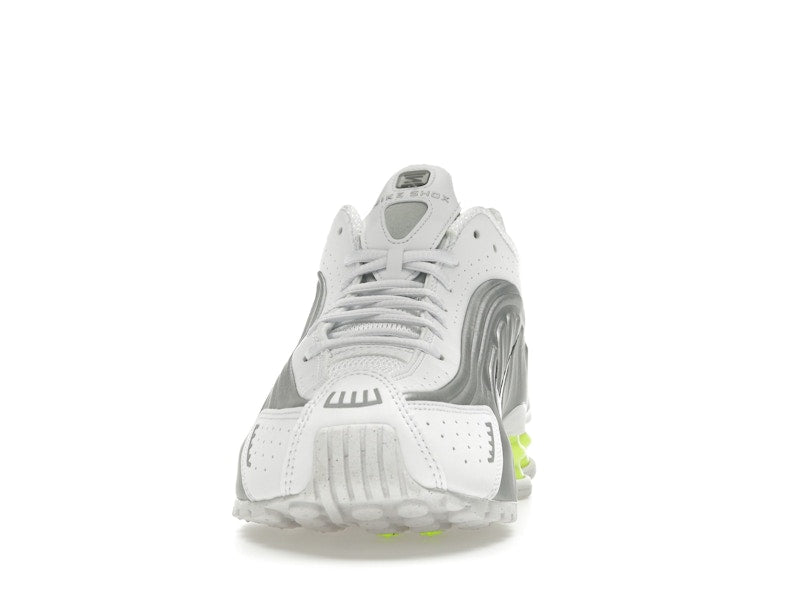Nike Shox R4 White Metallic Silver Volt - White/Metallic Silver/Volt - AR3565-102 - 10