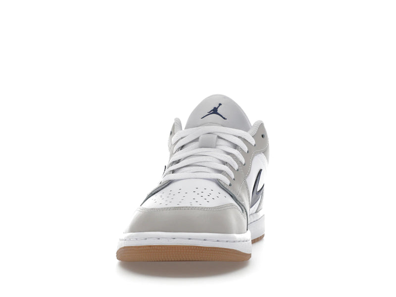 Air Jordan 1 Low Midnight Navy Neutral Grey - White/Neutral Grey/Gum Medium Brown/Midnight Navy - 553558-146 - 10