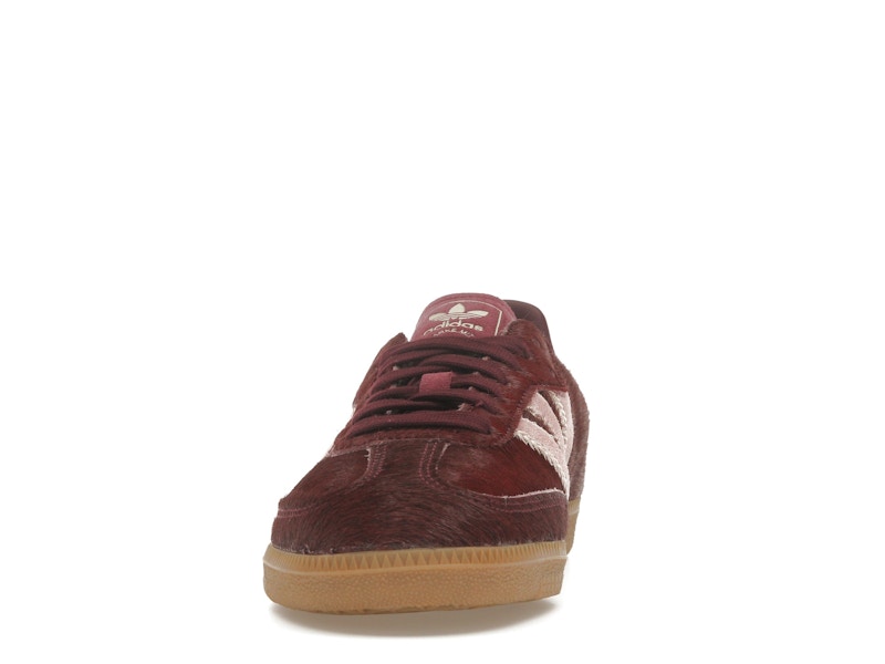 adidas Samba OG Maroon Sand Strata Pony (Women's) - Sand Strata/Maroon/Warm Clay - JP5330 - 10