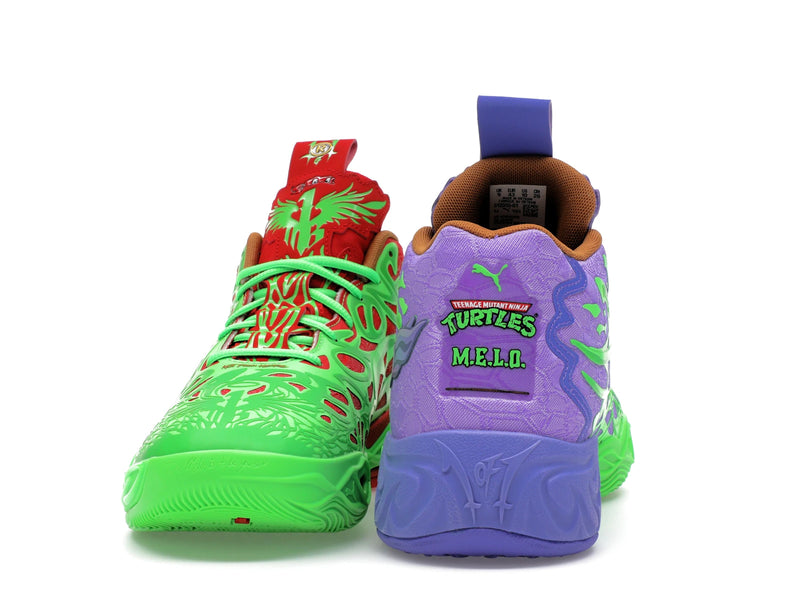 Puma Lamelo Ball Mb04 Teenage Mutant Ninja Turtles Raphael And Donatello - Fluro Green Pes/PUMA Red/Dark Amethyst - 312055-01 - 10