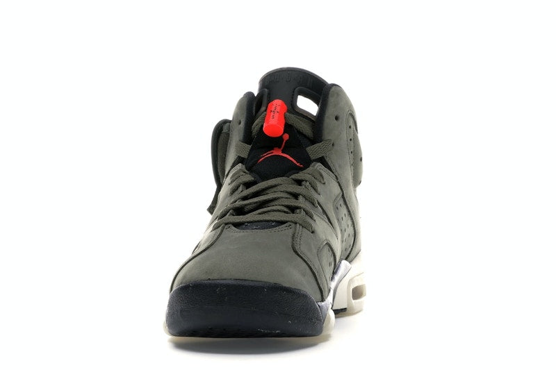 Air Jordan 6 Retro Travis Scott (GS) - Medium Olive/Black-Sail-University Red - CN1085-200 - 10