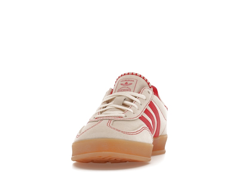 adidas Gazelle Indoor Beige Better Scarlet (Women's) - Beige/Better Scarlet/Cream White - JS1402 - 10