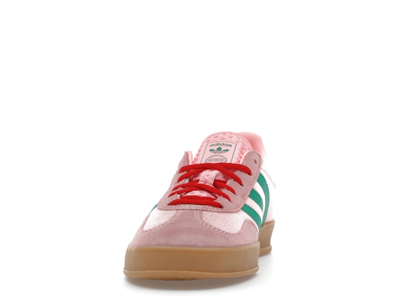 adidas Gazelle Indoor Pink Velvet (Women's) - Pink/Green/Scarlet - JI2713 - 10
