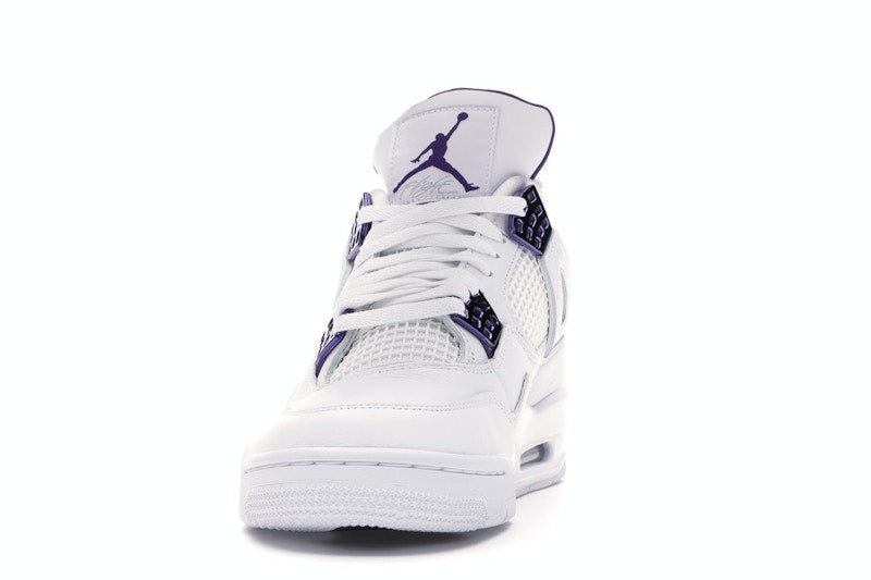 Air Jordan 4 Retro White Court Purple - White/Metallic Silver-Court Purple - CT8527-115 - 10