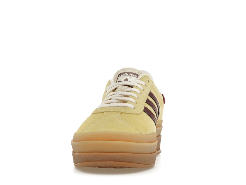 adidas Gazelle Bold Almost Yellow Maroon (Women's) - Almost Yellow/Maroon/Wonder White - IF5937 - 10
