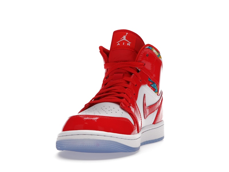 Jordan 1 Mid Barcelona Sweater Red Patent - widok 12