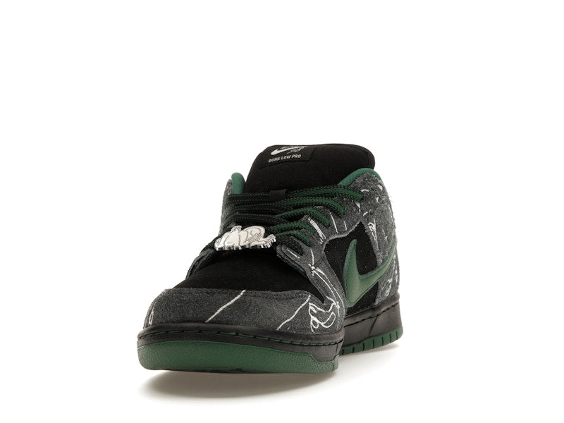 Nike SB Dunk Low There Skateboards - Black/Gorge Green-Summit White - HF7743-001 - 11