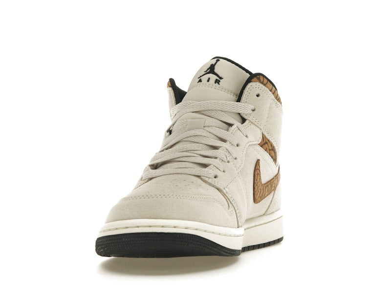 Air Jordan 1 Mid SE Brown Elephant - Light Orewood Brown/White/Light British Tan/Metallic Gold - DZ4129-102 - 11