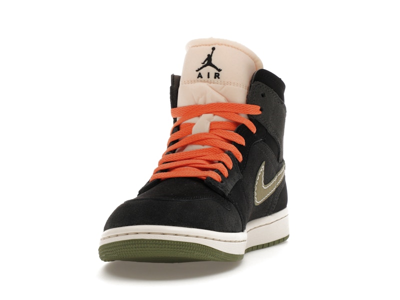 Air Jordan 1 Mid SE Craft Anthracite Light Olive - Anthracite/Black/Bright Mandarin/Sky J Light Olive - FD6817-003 - 11
