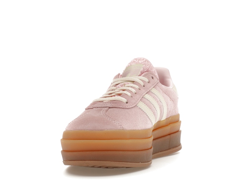 adidas Gazelle Bold Clear Pink Cream White (Women's) - Clear Pink /Cream White/Gold Metallic - JQ7777 - 11