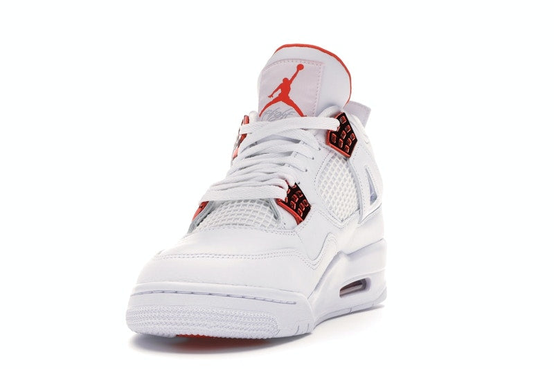 Air Jordan 4 Retro Metallic Orange - White/Metallic Silver-Team Orange - CT8527-118 - 11