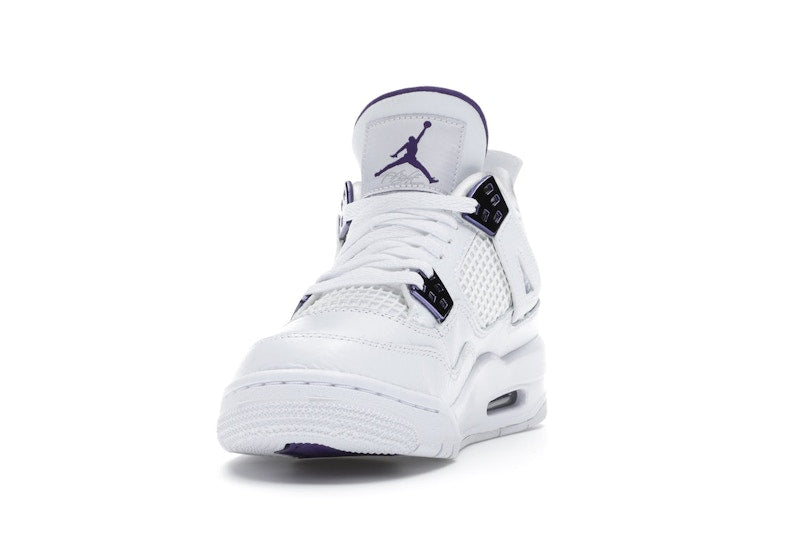 Air Jordan 4 Retro Metallic Purple (GS) - White/Court Purple-Metallic Silver - 408452-115 - 11