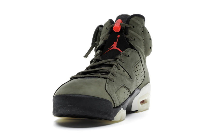 Air Jordan 6 Retro Travis Scott - Medium Olive/Black-Sail-University Red - CN1084-200 - 11