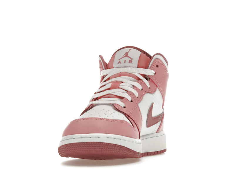 Air Jordan 1 Mid Valentines Day (2023) (GS) - Coral Chalk/Desert Berry/White - DQ8423-616 - 11