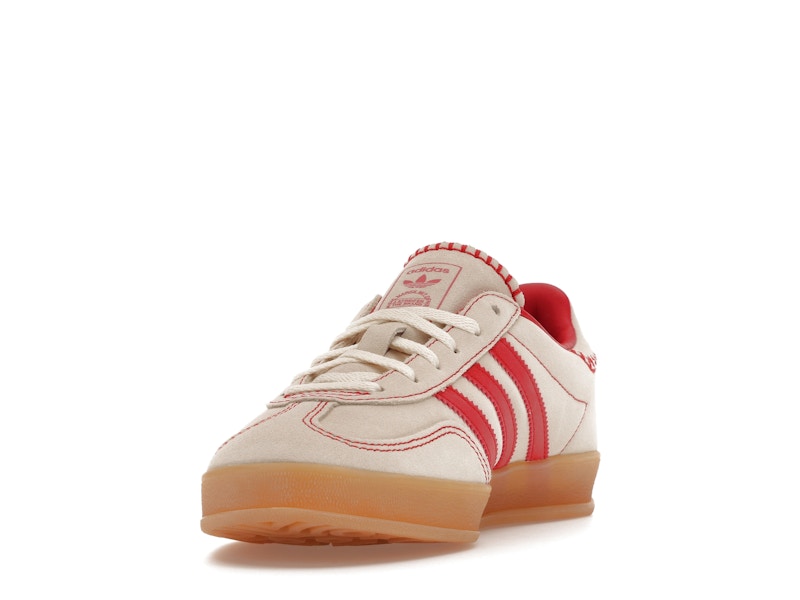 adidas Gazelle Indoor Beige Better Scarlet (Women's) - Beige/Better Scarlet/Cream White - JS1402 - 11