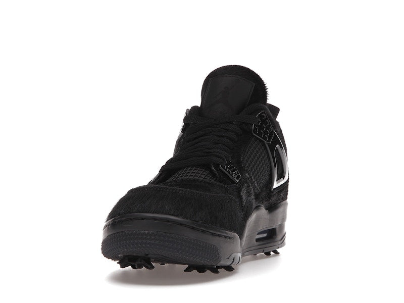 Air Jordan 4 Retro Golf Black Cat Pony Hair - Black/Cement Grey - CU9981-001 - 11