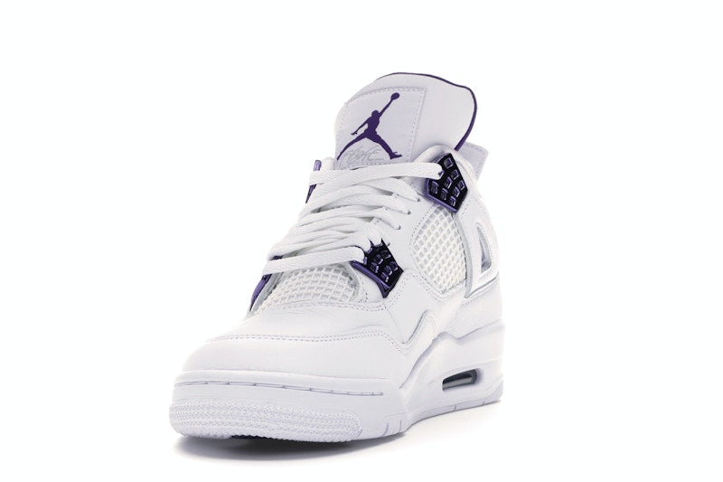 Air Jordan 4 Retro White Court Purple - White/Metallic Silver-Court Purple - CT8527-115 - 11