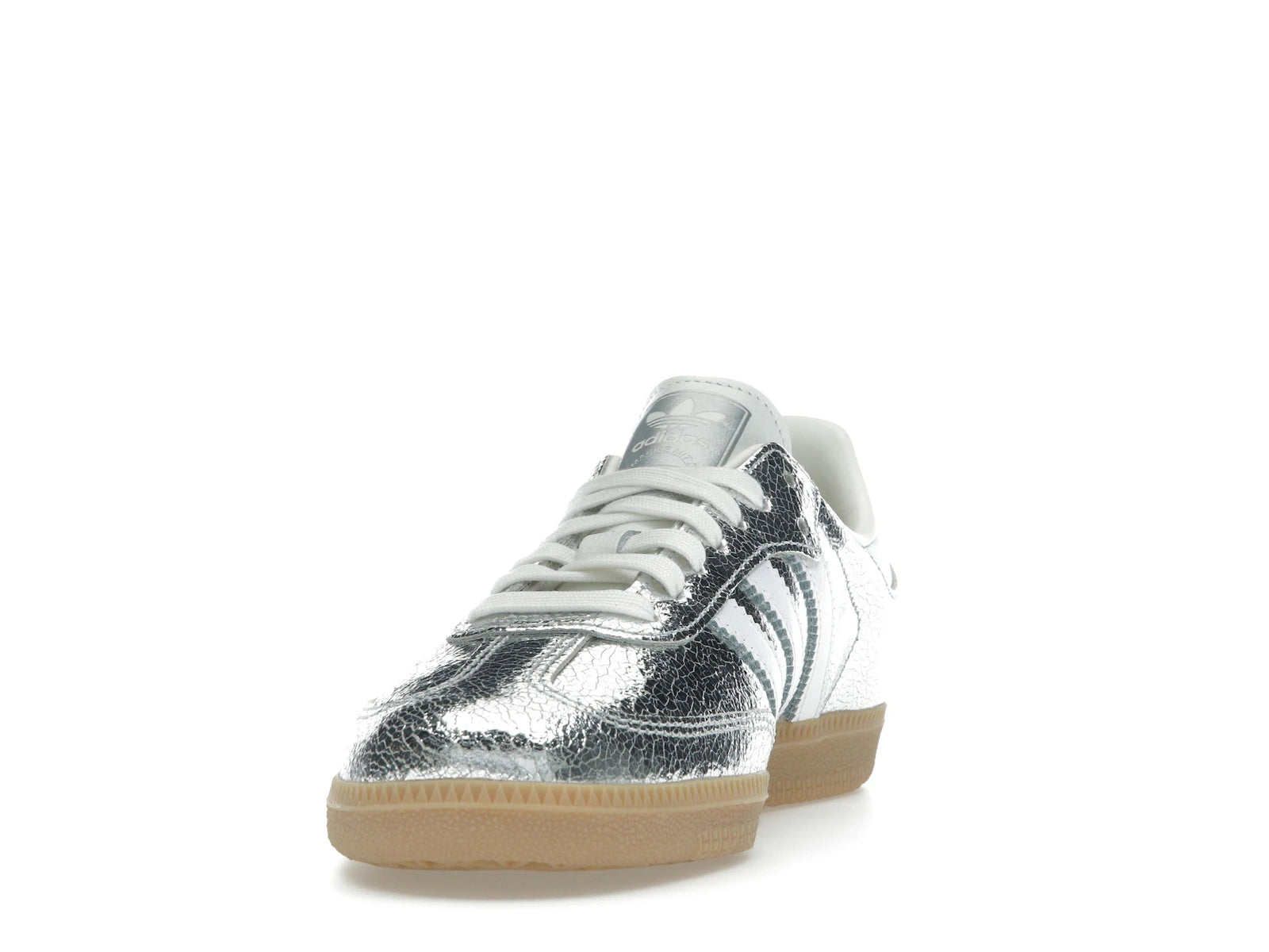 adidas Samba OG Silver Metallic Cracked Leather - JR0035 - 11