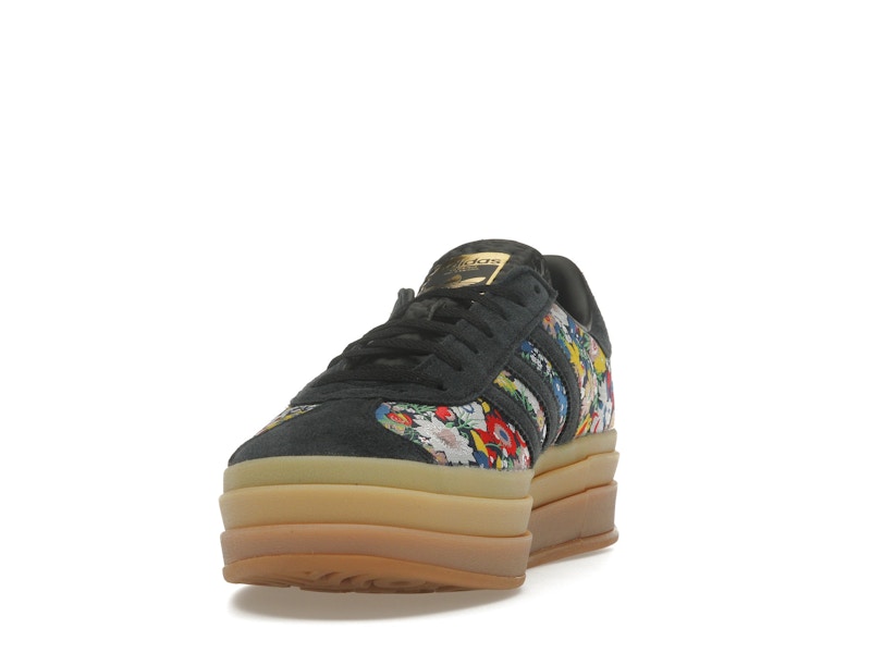 adidas Gazelle Bold Liberty London Floral Embroidery (Women's) - Core Black/Supplier Colour/Gold Metallic - JI2572 - 11
