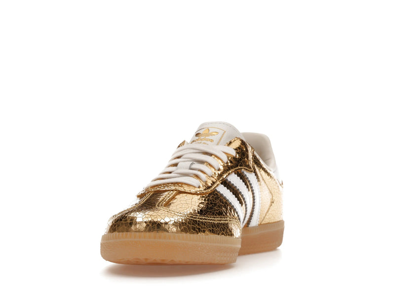 Adidas Samba OG Gold Metallic Cracked Leather - Gold Metallic/White/Core White - KI5719 - 11