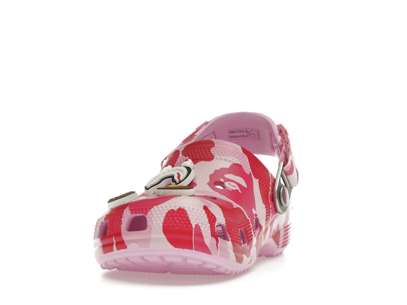 Crocs Classic Clog A Bathing Ape Bape Abc Camo Pink - vue 11