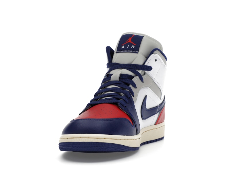 Air Jordan 1 Mid Rare Air - White/University Red/Neutral Grey/Deep Royal Blue - DQ8426-102 - 11