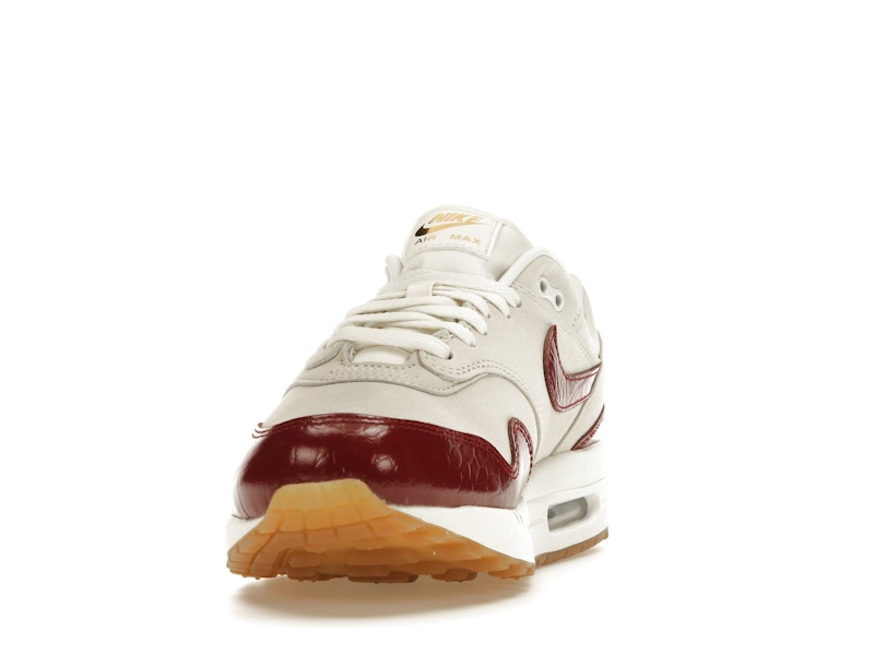 Nike Air Max 1 LX Team Red (Women's) - Sail/Sail/Gum Light Brown/Team Red - FJ3169-100 - 11
