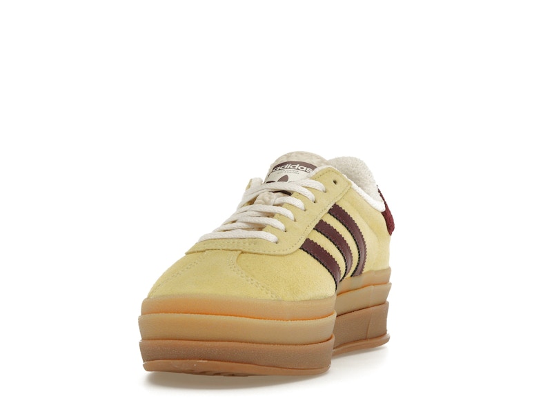 adidas Gazelle Bold Almost Yellow Maroon (Women's) - Almost Yellow/Maroon/Wonder White - IF5937 - 11