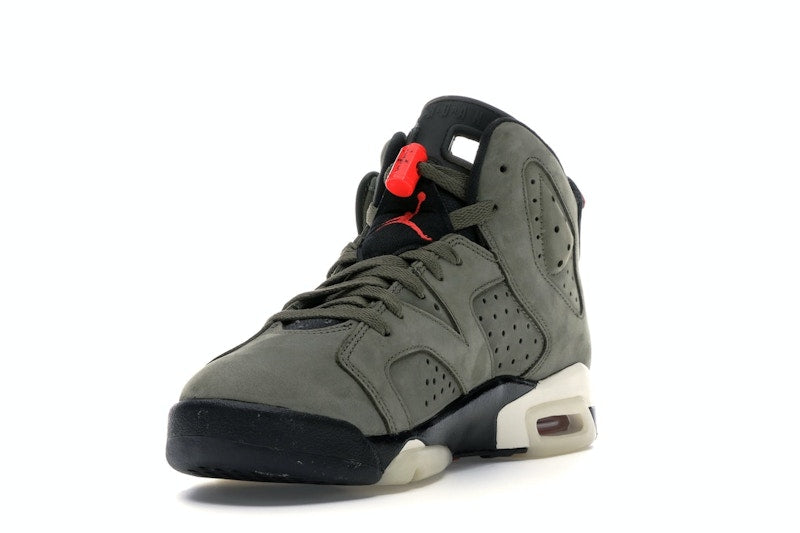 Air Jordan 6 Retro Travis Scott (GS) - Medium Olive/Black-Sail-University Red - CN1085-200 - 12