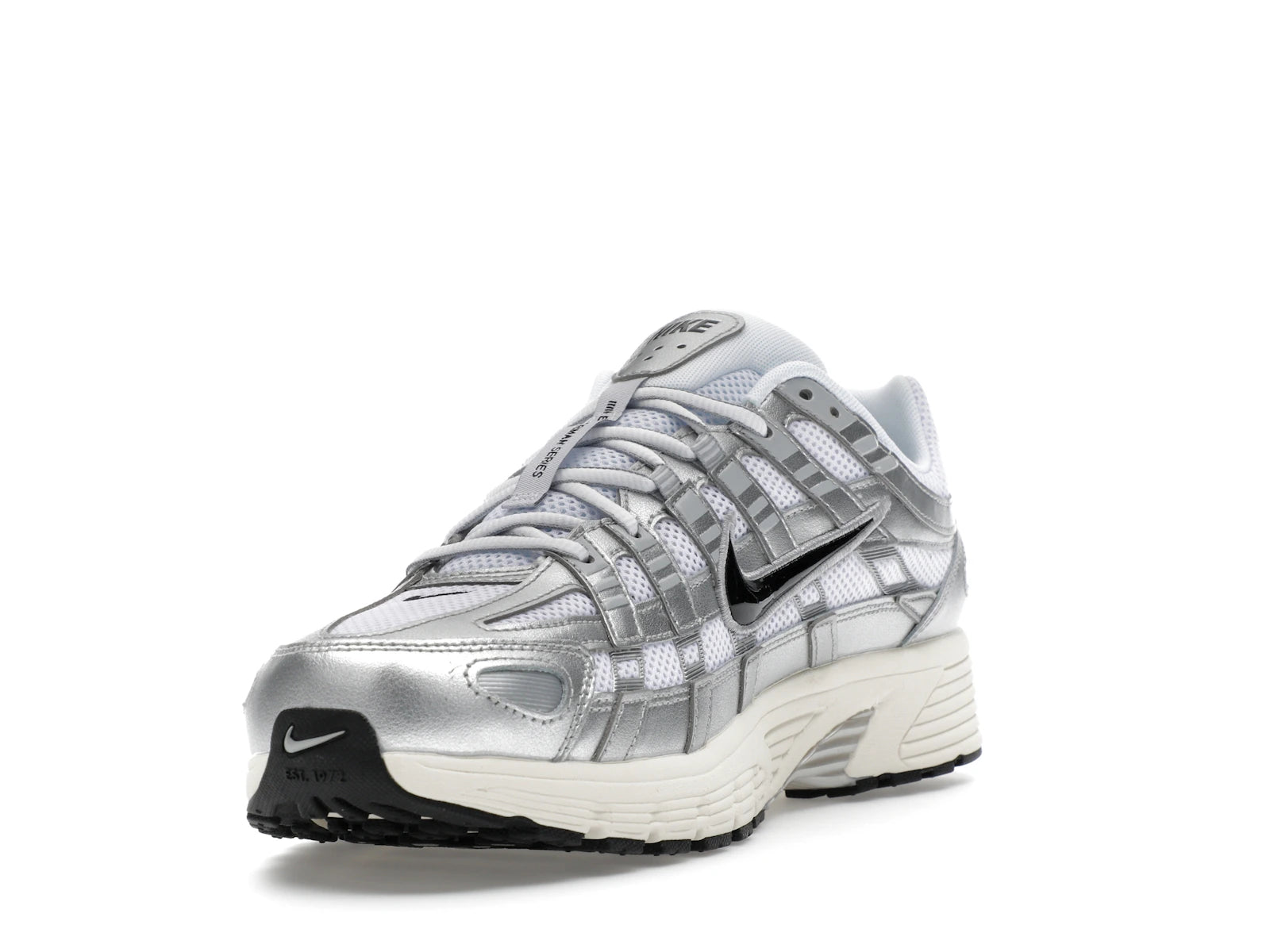 Nike P 6000 White Metallic Silver Flat Silver Black - White/Metallic Silver/Flat Silver/Black - CD6404-105 - 12