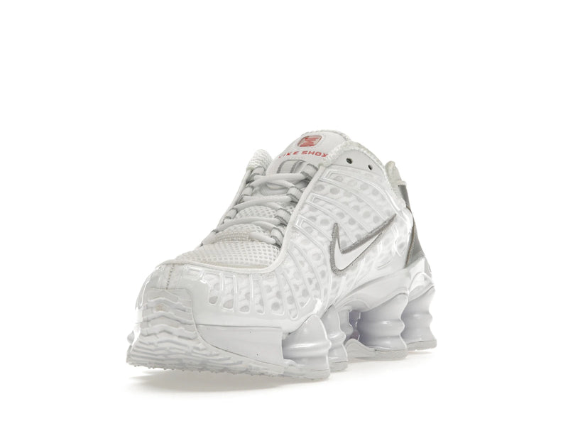 Nike Shox Tl White Metallic Silver (W) - White/Metallic Silver-Max Orange-White - AR3566-100 - 12