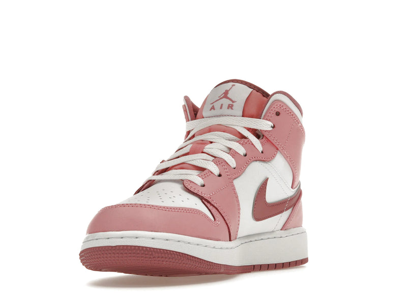 Air Jordan 1 Mid Valentines Day (2023) (GS) - Coral Chalk/Desert Berry/White - DQ8423-616 - 12