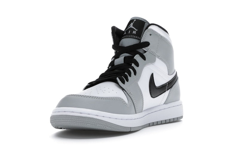 Air Jordan 1 Mid Light Smoke Grey - Light Smoke Grey/Black-White - 554724-092 - 12