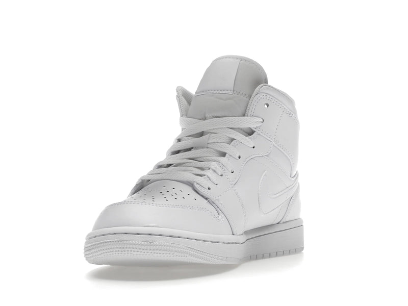 Air Jordan 1 Mid Triple White (2022) - White/White/White - 554724-136 - 12