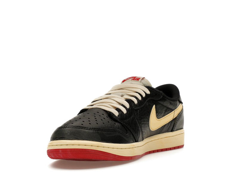 Air Jordan 1 Retro Low OG Nigel Sylvester Better With Time - Black/Muslin/Varsity Red - IB8958-001 - 12