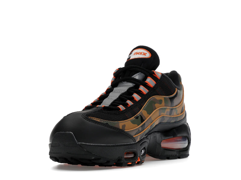 Nike Air Max 95 Safety Orange Camo - Black/Safety Orange/Metallic Silver/Golden Beige/Cargo Khaki - HQ1973-001 - 12