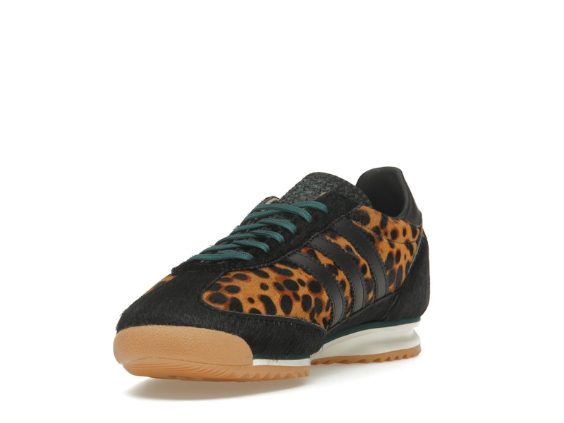 adidas SL 72 OG Leopard Print Collegiate Green (Women's) - Core Black/Off White/Collegiate Green - JI0187 - 12