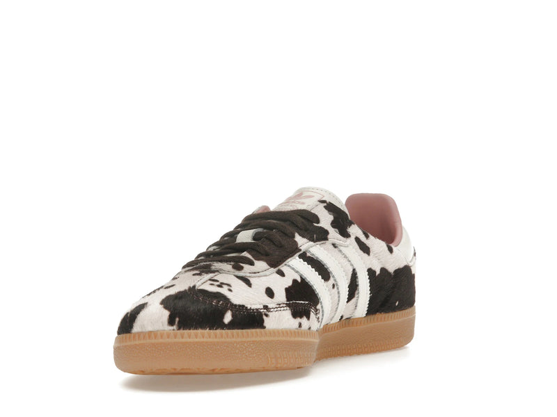 Adidas Samba OG Cow Print Womens - Dark Brown/Off White/Gum 3 - JR1256 - 12