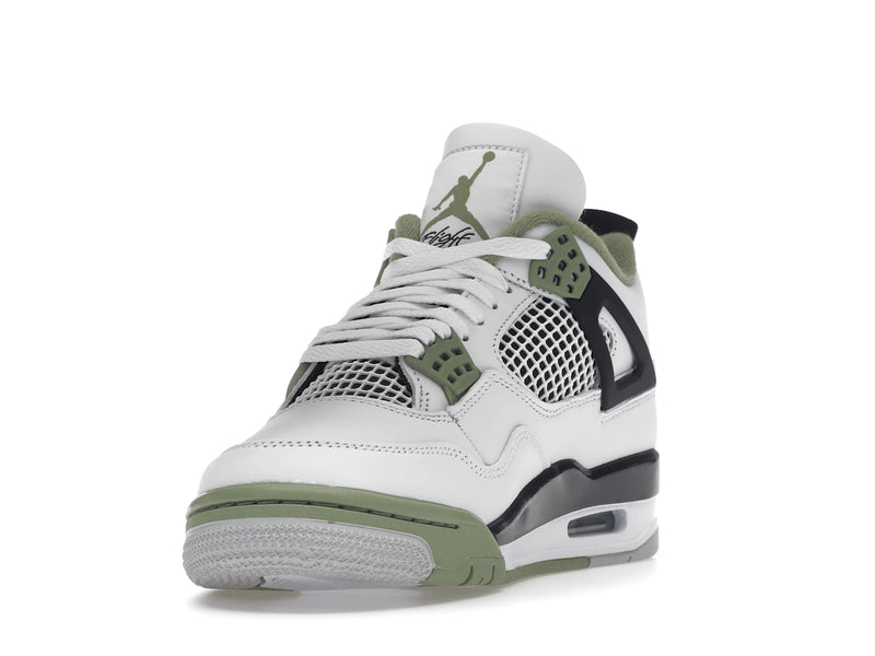 Air Jordan 4 Retro Oil Green (W) - White/Seafoam/Dark Ash/Neutral Grey - AQ9129-103 - 12