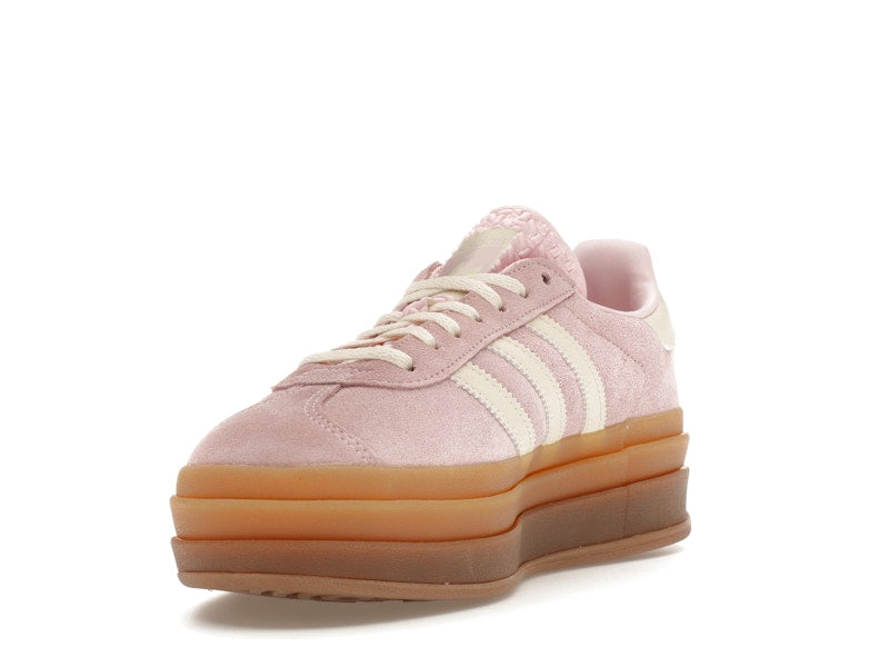 adidas Gazelle Bold Clear Pink Cream White (Women's) - Clear Pink /Cream White/Gold Metallic - JQ7777 - 12