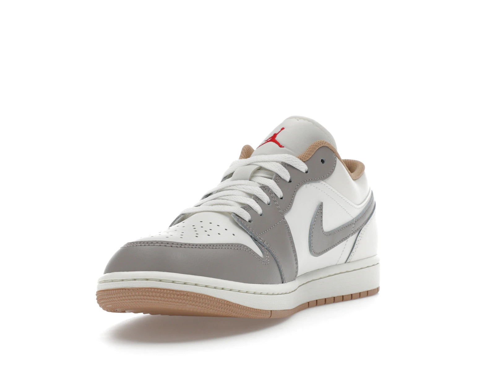 Air Jordan 1 Low Sail College Grey Rattan - Sail/College Grey/Hemp/Fire Red - 553558-169 - 12