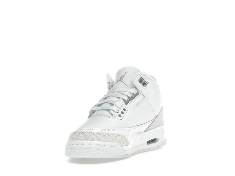 Air Jordan 3 Retro Pure Money (2025) (GS) - White/White/Metallic Silver - DM0967-111 - 12