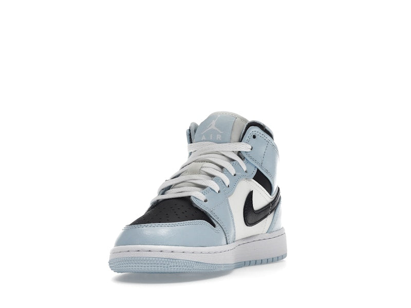 Air Jordan 1 Mid Ice Blue (GS) - Ice Blue/Black-Sail-White - 555112-401 - 12