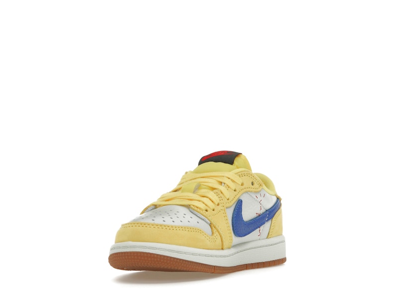 Air Jordan 1 Retro Low OG SP Travis Scott Canary (Enfant) - Canary/Racer Blue/Light Silver/Gum Medium Brown - DZ5909-700 - 12