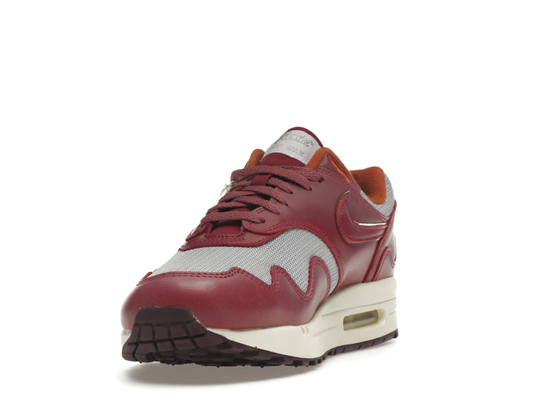 Nike Air Max 1 Patta Waves Rush Maroon With Bracelet - Metallic Silver/Rush Maroon - DO9549-001 - 12