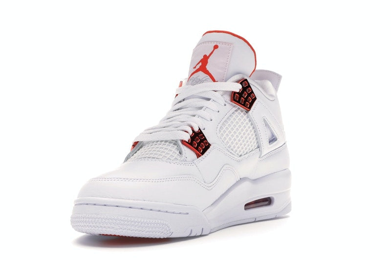 Air Jordan 4 Retro Metallic Orange - White/Metallic Silver-Team Orange - CT8527-118 - 12