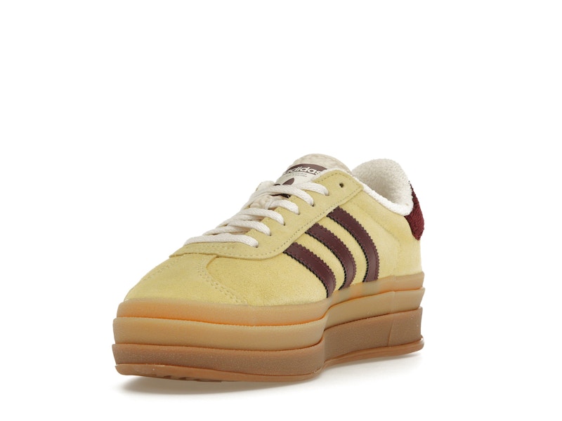 adidas Gazelle Bold Almost Yellow Maroon (Women's) - Almost Yellow/Maroon/Wonder White - IF5937 - 12