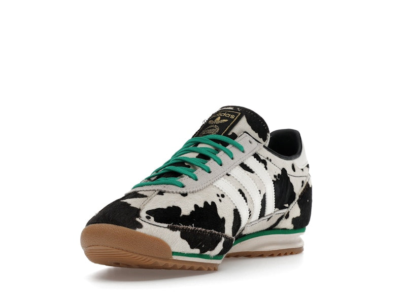 adidas SL 72 OG Cow Print Black White (Women's) - Core Black/Off White/Court Green - JR1639 - 12