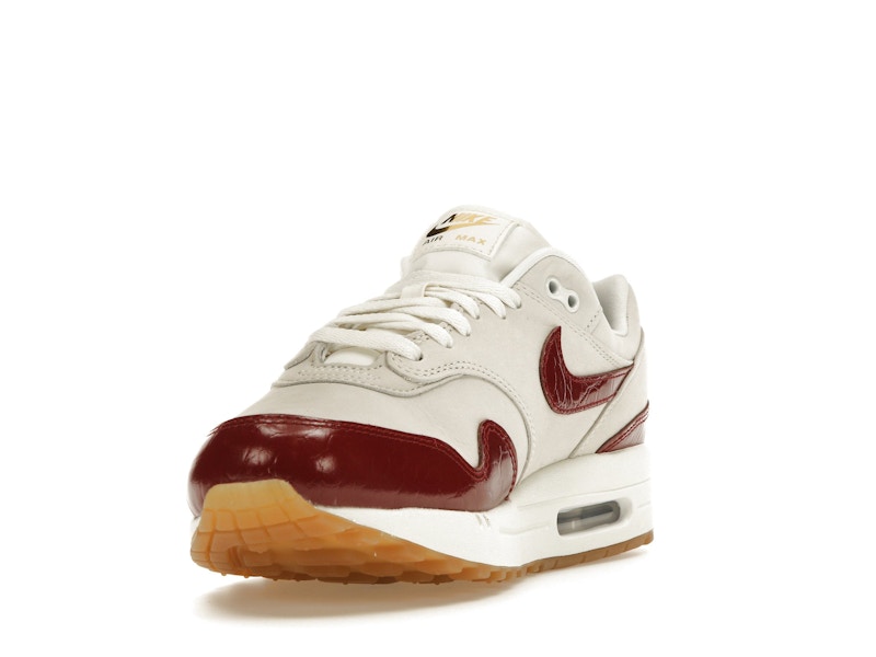 Nike Air Max 1 LX Team Red (Women's) - Sail/Sail/Gum Light Brown/Team Red - FJ3169-100 - 12