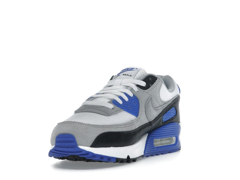 Nike Air Max 90 Hyper Royal - White/Light Smoke Grey/Black/Particle Grey - DM0029-112 - 12